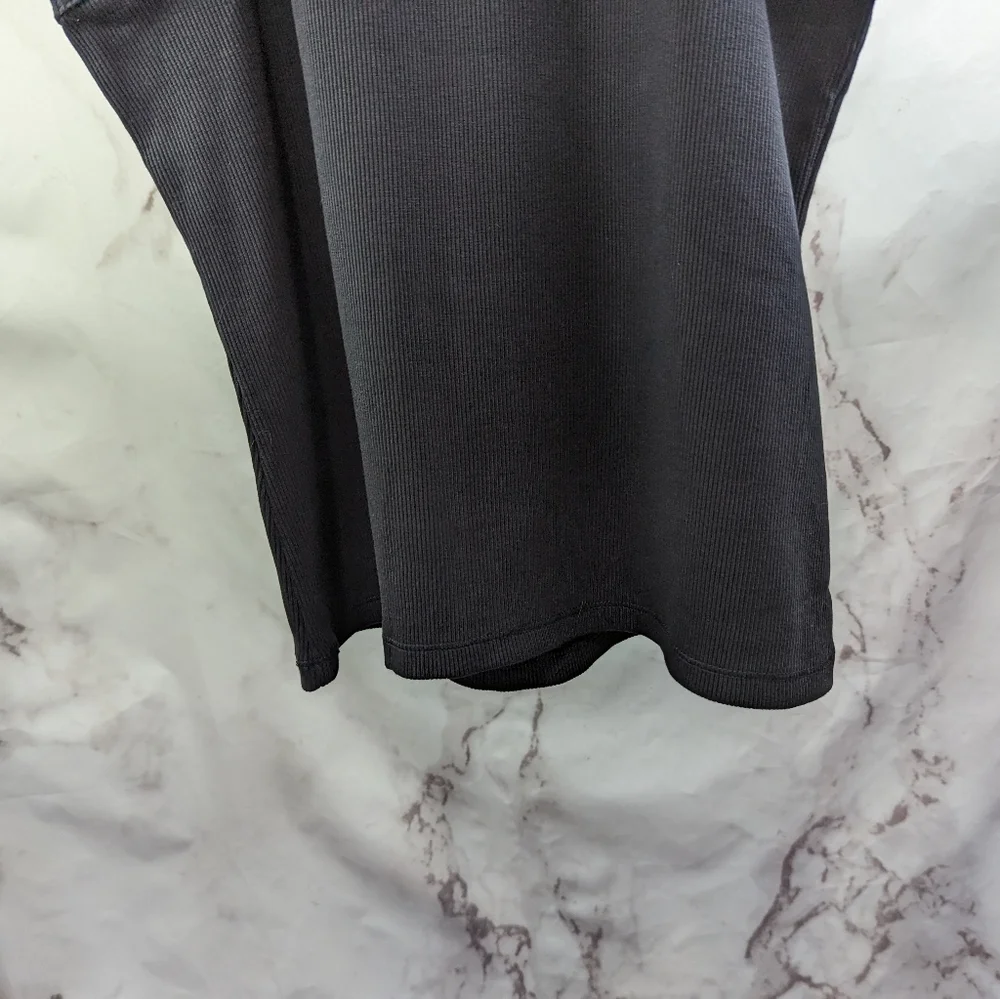 Everlane Tank Top Black The Rib Cutaway Organic Cotton High Neck - Picture 8 of 11